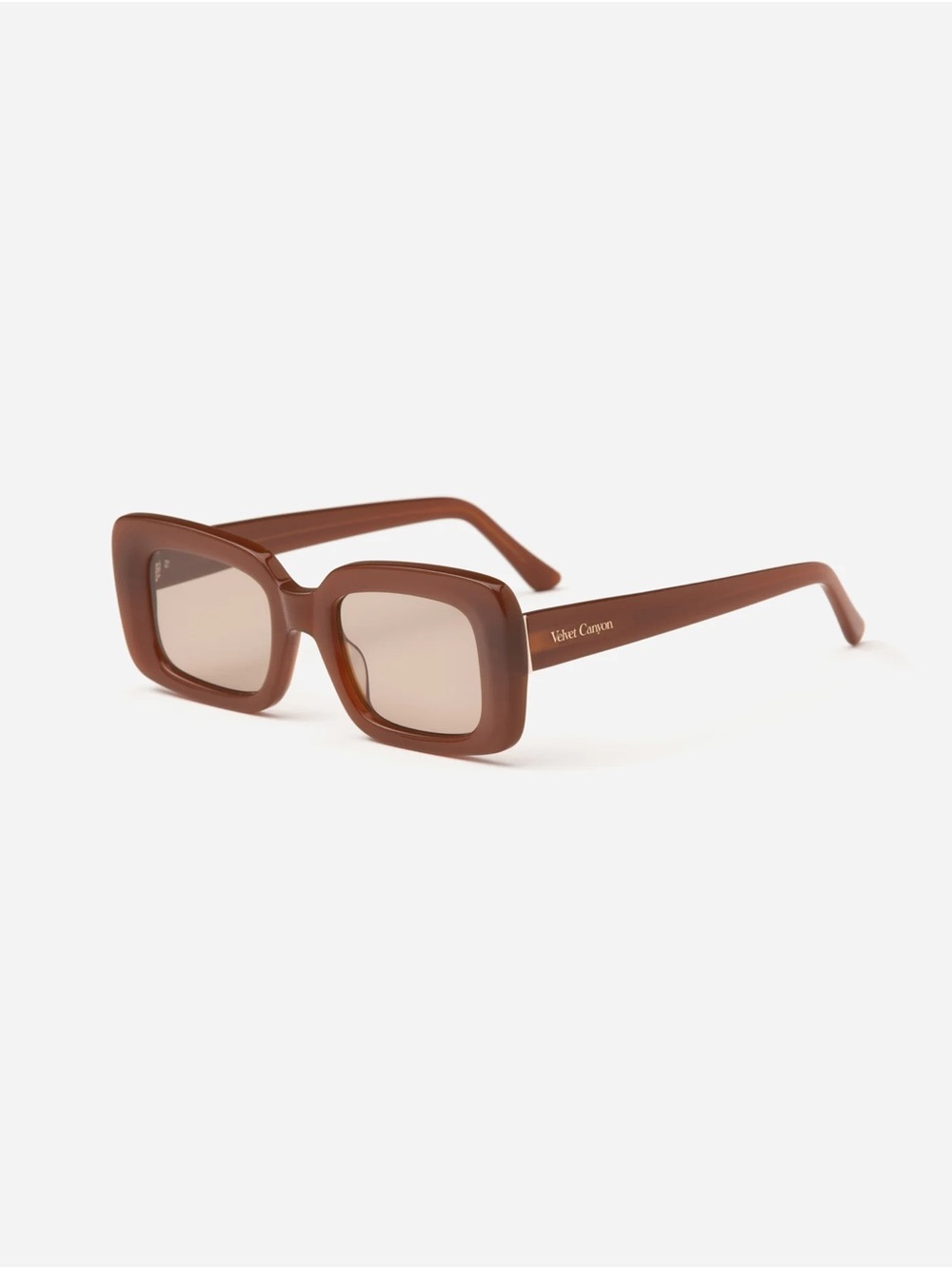 Velvet Canyon Golden Hour Women's Rectangular in Chocolate Sunglasses